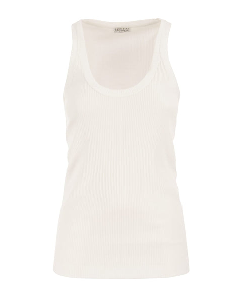 Brunello Cucinelli White Cotton T-Shirt