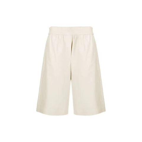 Brunello Cucinelli White Leather Bermuda Shorts