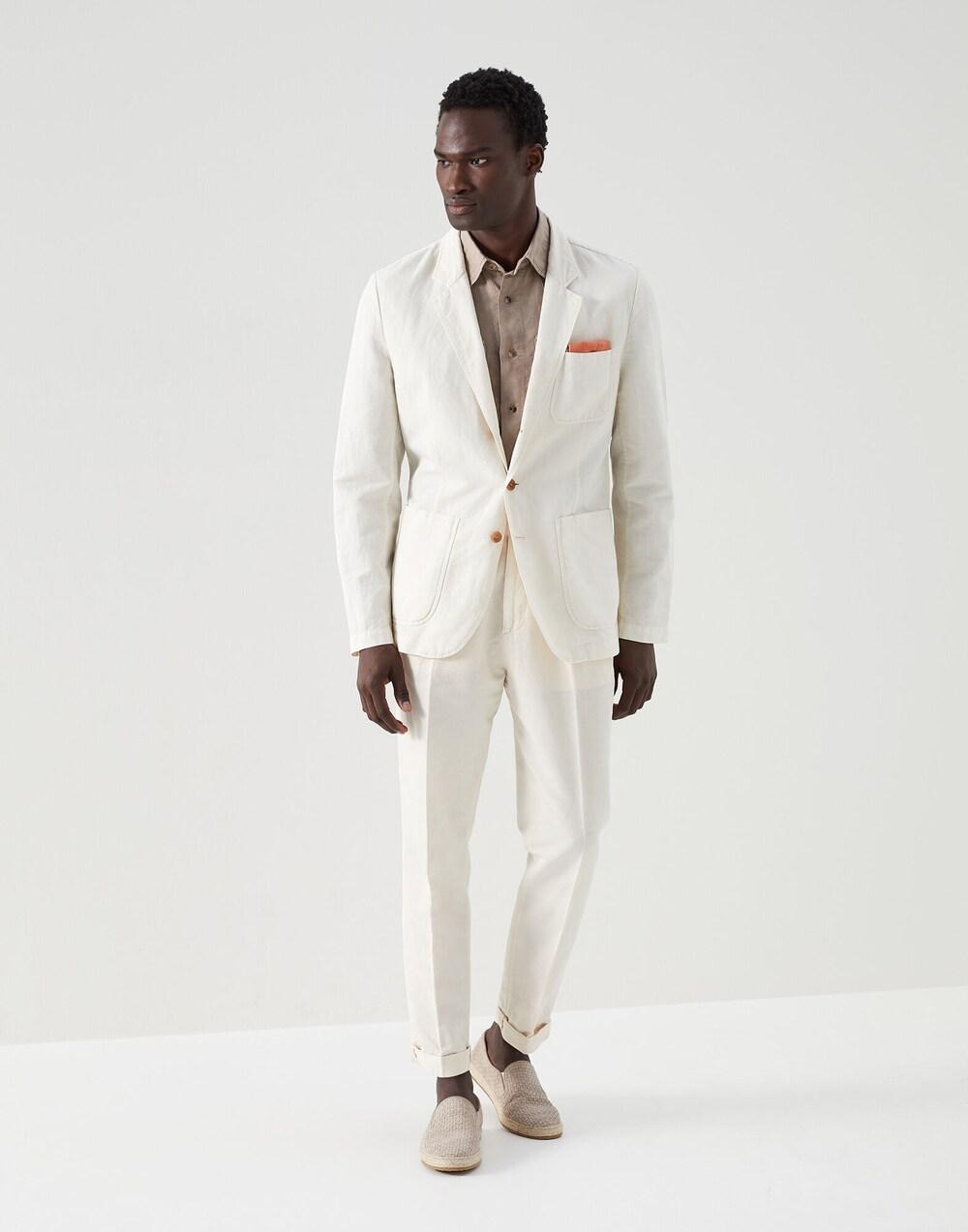 Brunello Cucinelli White Linen Coat