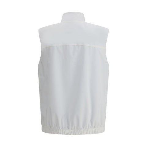 Brunello Cucinelli White Polyamide Sleveless Jacket