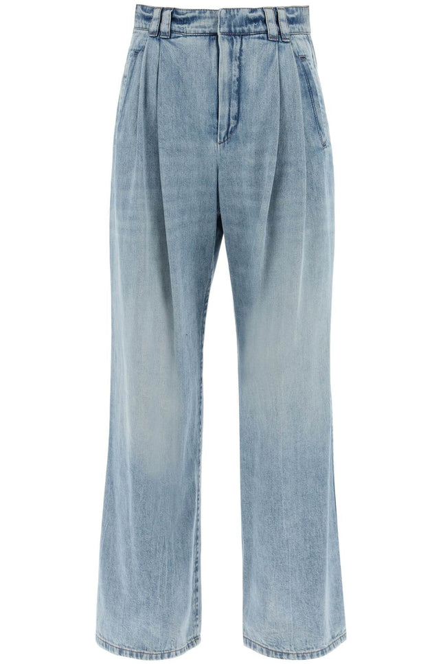Brunello Cucinelli Wide Leg Jeans With Double Pleats-women > clothing > jeans-Brunello Cucinelli-Urbanheer