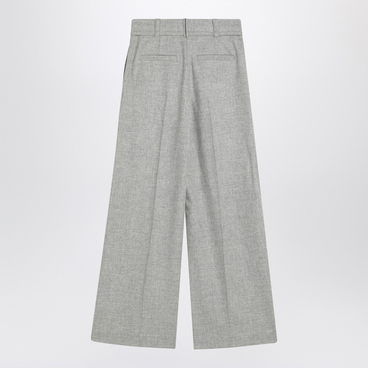 Brunello Cucinelli Wide grey trousers in wool and cashmere
