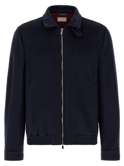 Brunello Cucinelli Wool Bomber Beaver