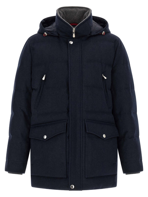 Brunello Cucinelli Wool Flannel Parka
