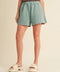 Brush-Soft High Waisted Sweat Shorts Sage-Shorts-Kimberly C-S-Sage-Urbanheer