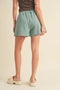 Brush-Soft High Waisted Sweat Shorts Sage-Shorts-Kimberly C-S-Sage-Urbanheer
