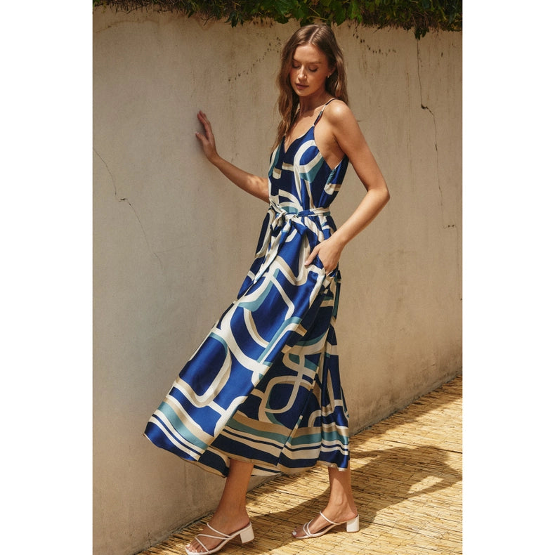 Bubble Bliss Extra Flared Maxi Dress-Dress-Dress Forum-S-BELLWETHER BLUE-Urbanheer