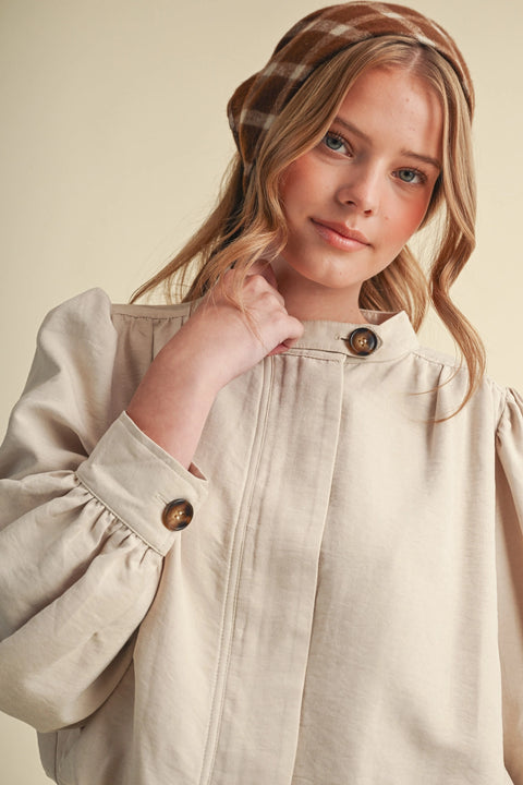 Bubble Hem Cropped Jacket and Shorts Set