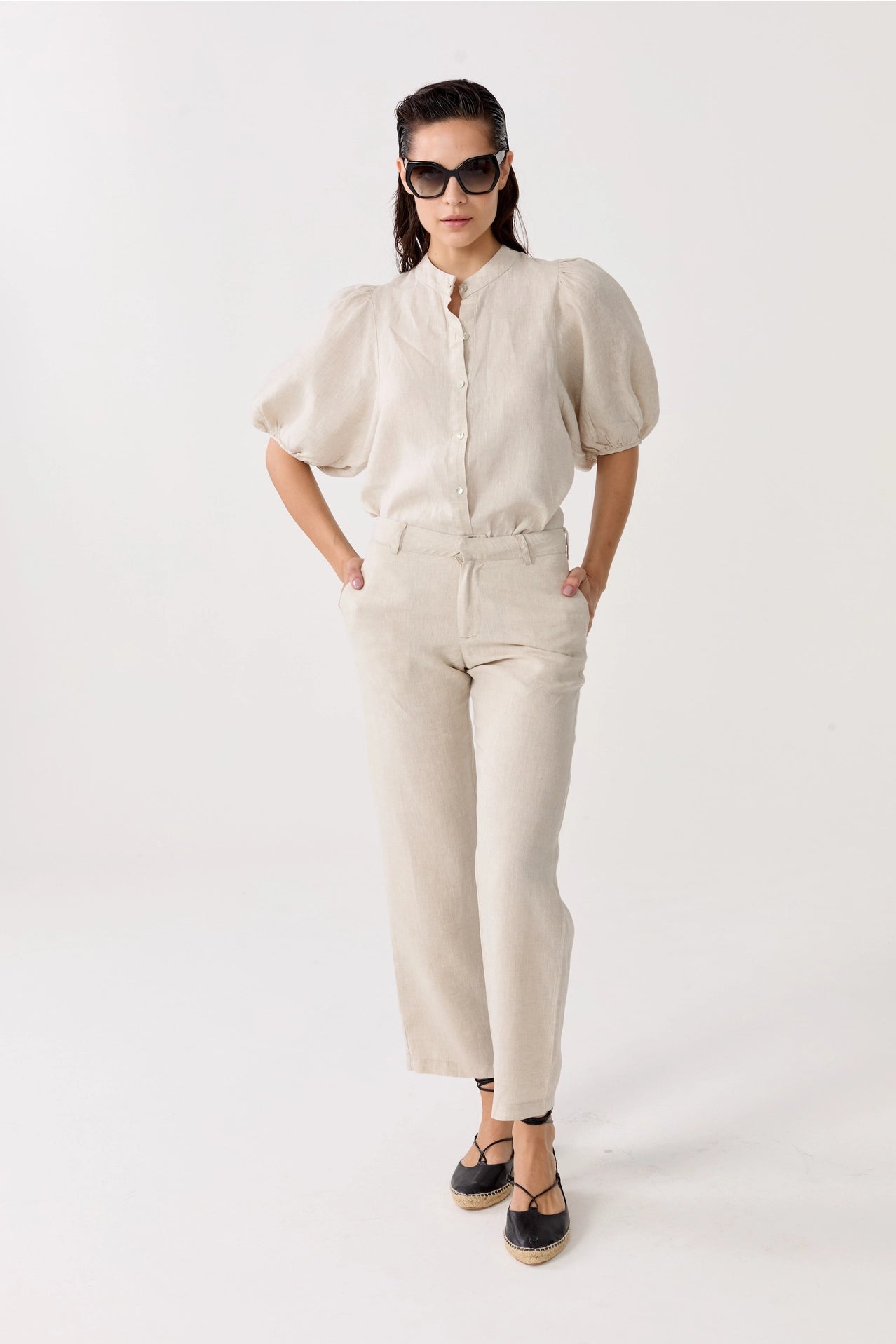 Bubble Linen Shirt - Natural
