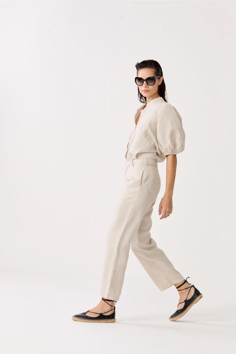Bubble Linen Shirt - Natural