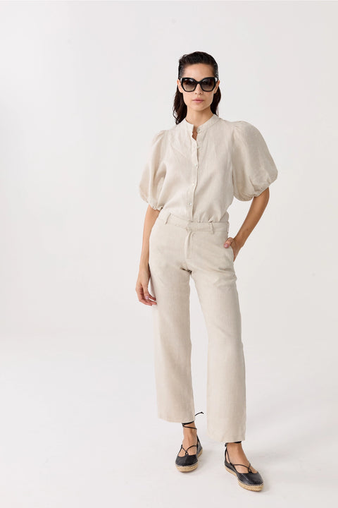 Bubble Linen Shirt - Natural