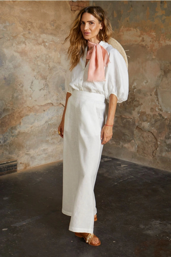 Bubble Linen Shirt - Off White-Shirt-Lanhtropy-XS-White-Urbanheer