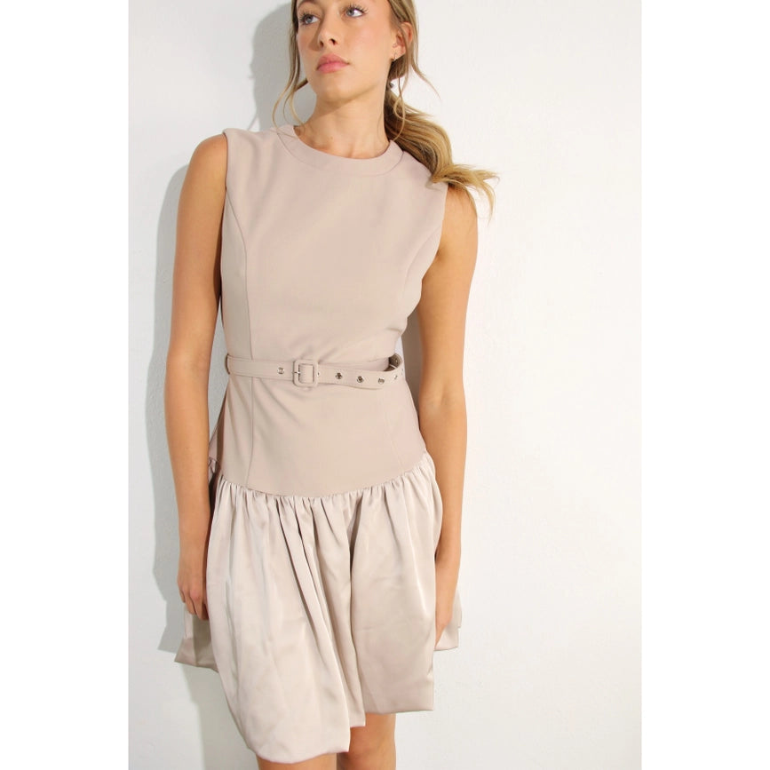 Bubble Mini Dress-Dress-Mulla-S-CREAM-Urbanheer