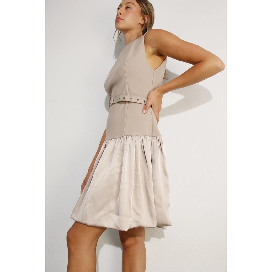 Bubble Mini Dress-Dress-Mulla-S-CREAM-Urbanheer