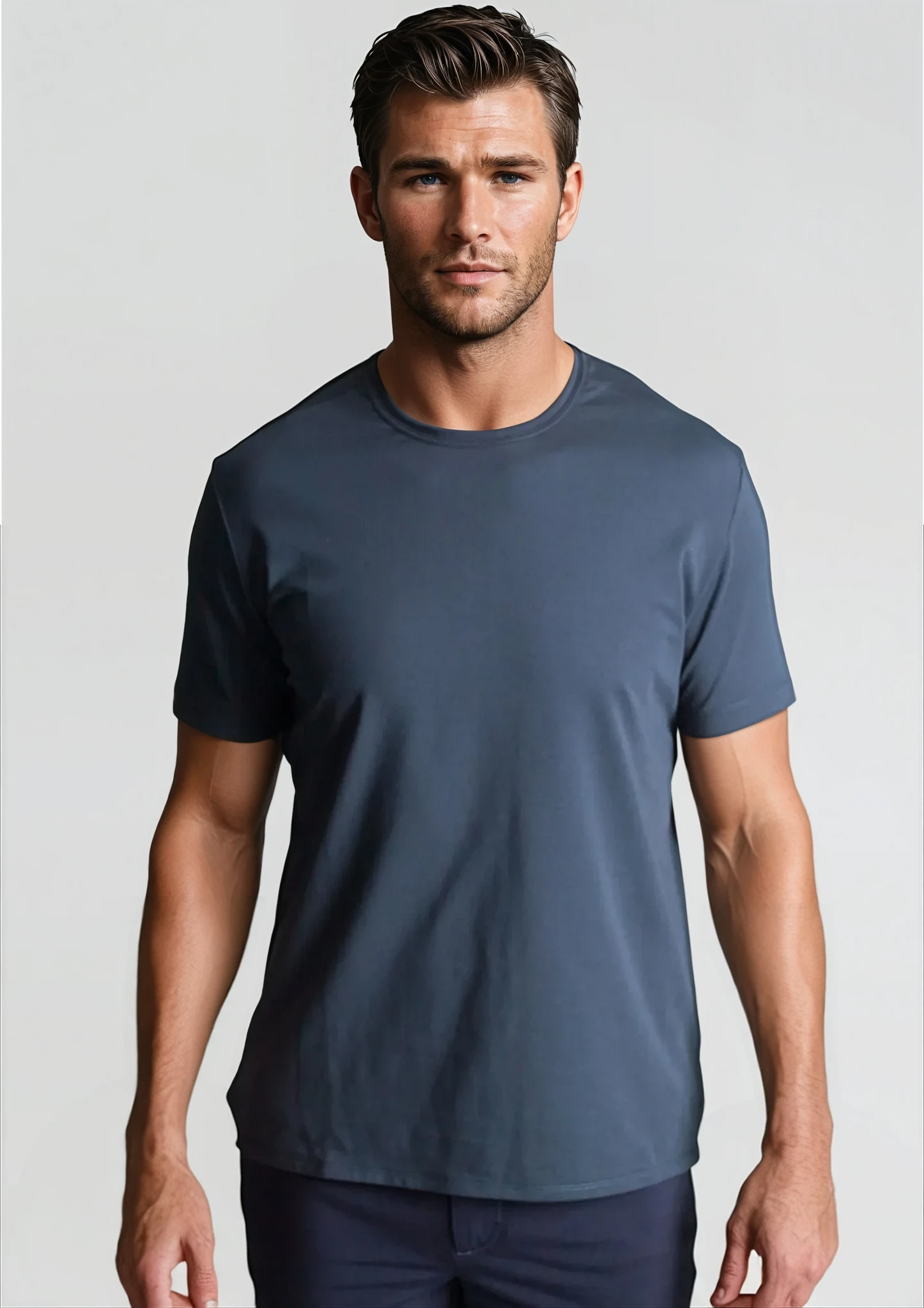 Buki Cinqo Crew Neck T-Shirt - Blue Night