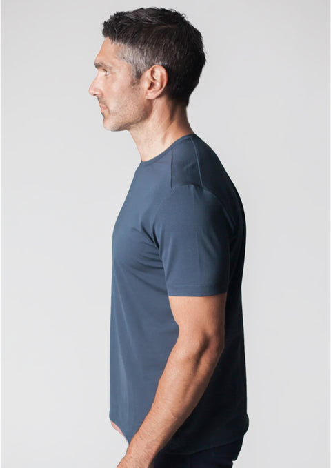 Buki Cinqo Crew Neck T-Shirt - Blue Night