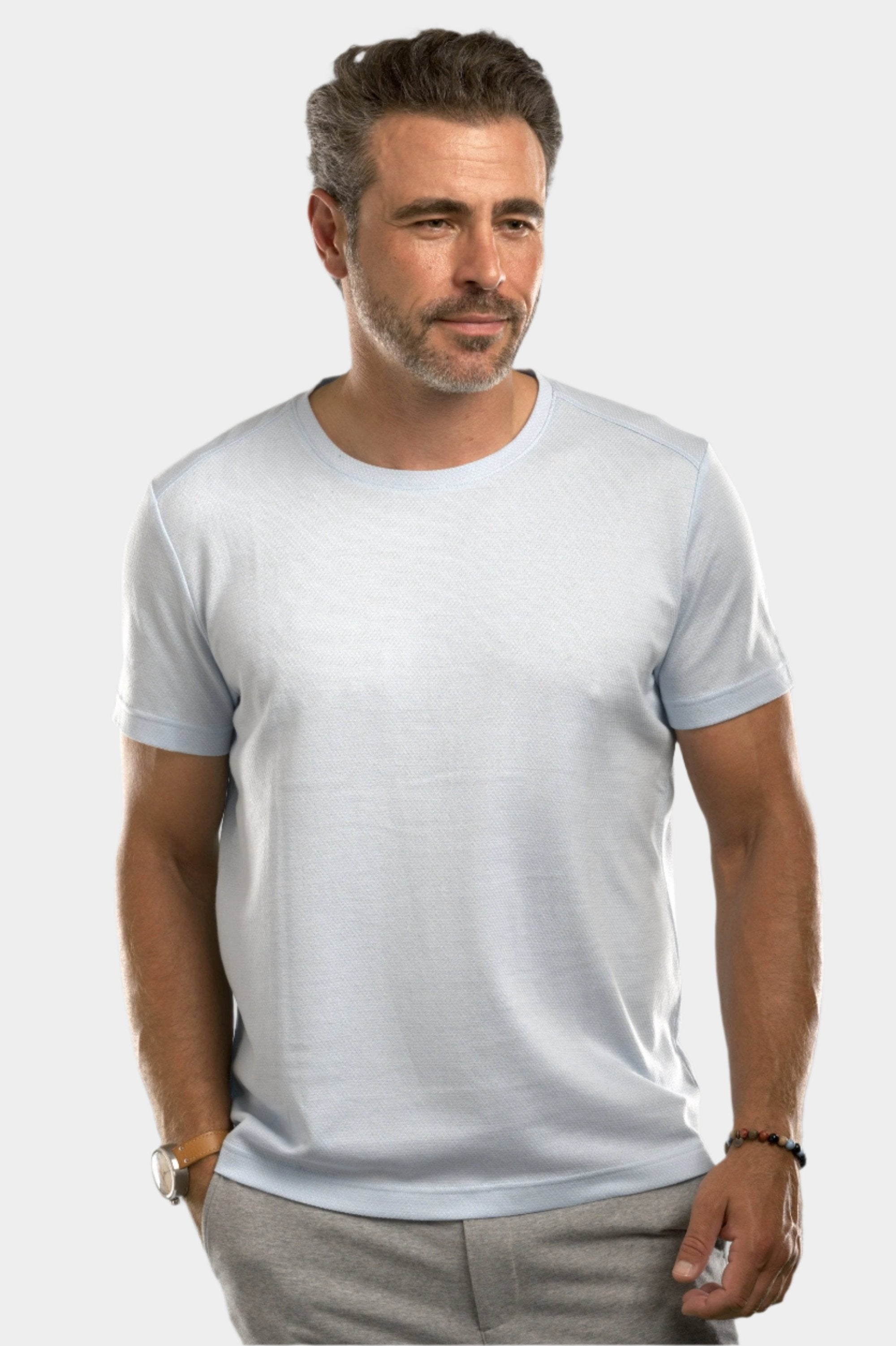 Buki Cinqo Crew Neck T-Shirt - Ice Flow