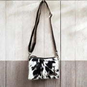 Bull Cowhide & Leather Crossbody Bag-Bag-Western Linens-5.5x8”-Urbanheer