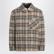 Burberry Beige checked wool shirt jacket