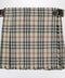 Burberry Beige wool mini kilt with Check pattern