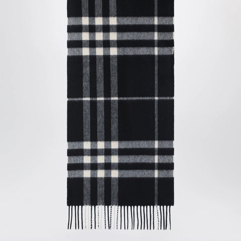 Burberry Black Check cashmere scarf