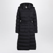 Burberry Black double-breasted padded coat with belt