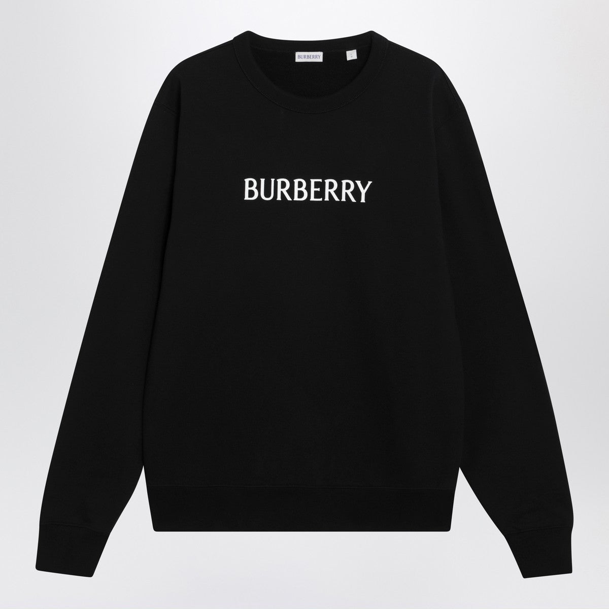 Burberry Black slim cotton terry-effect sweatshirt