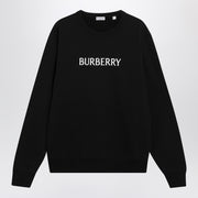 Burberry Black slim cotton terry-effect sweatshirt