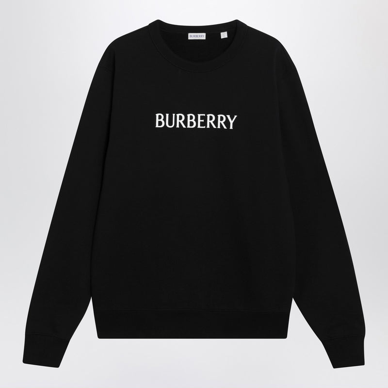 Burberry Black slim cotton terry-effect sweatshirt