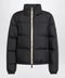 Burberry Black zip-up puffer jacket with Check detail