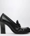 Burberry Cadet black leather loafers with heel