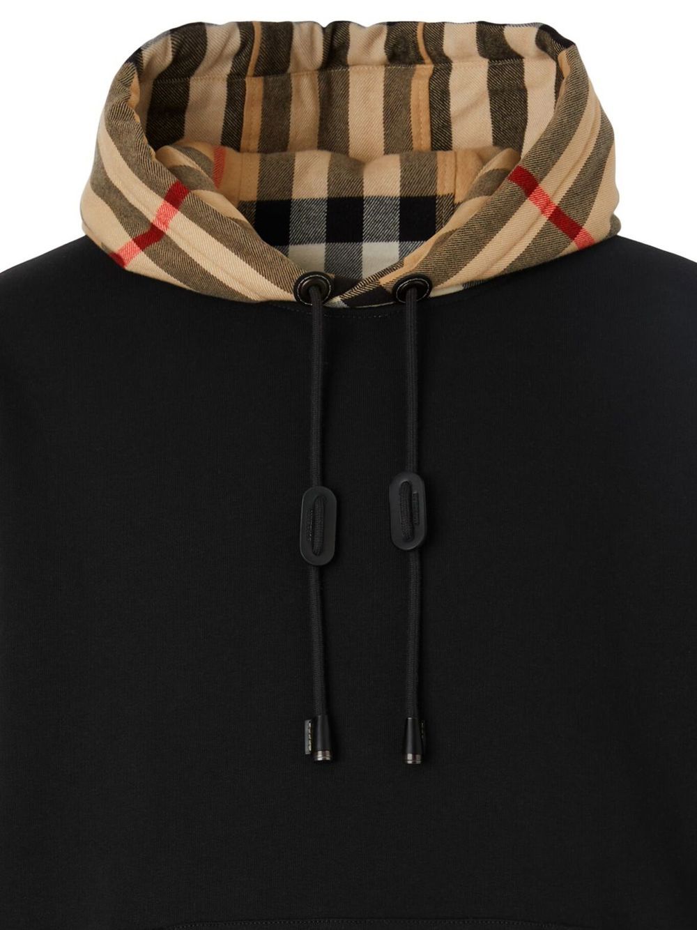 Burberry Check Cotton Blend Zip-Up Hoodie