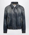 Burberry Coated denim aviator jacket in mid blue