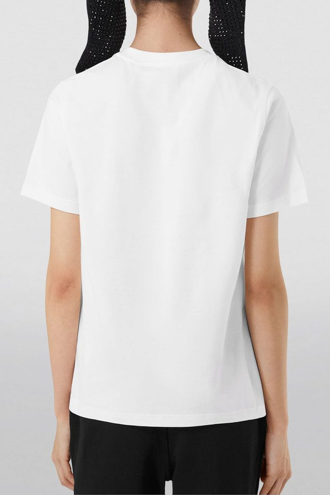 Burberry Contrasting Cotton Tee with Front Print