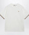 Burberry Cotton jersey T-shirt with Check trim in chalk