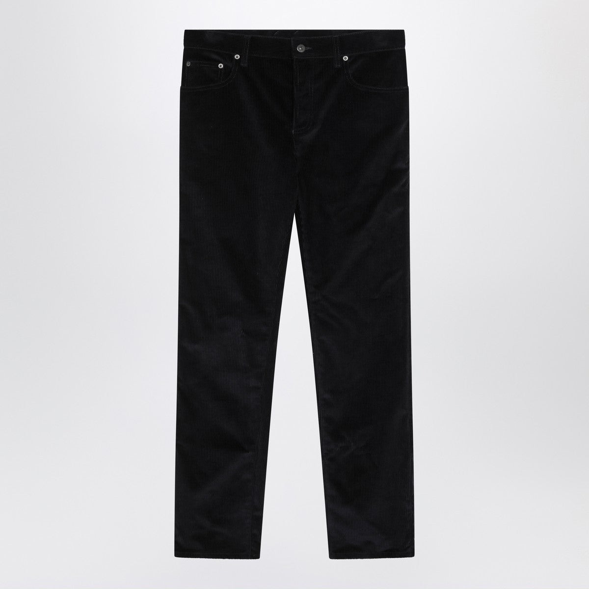 Burberry Dark blue cotton corduroy trousers