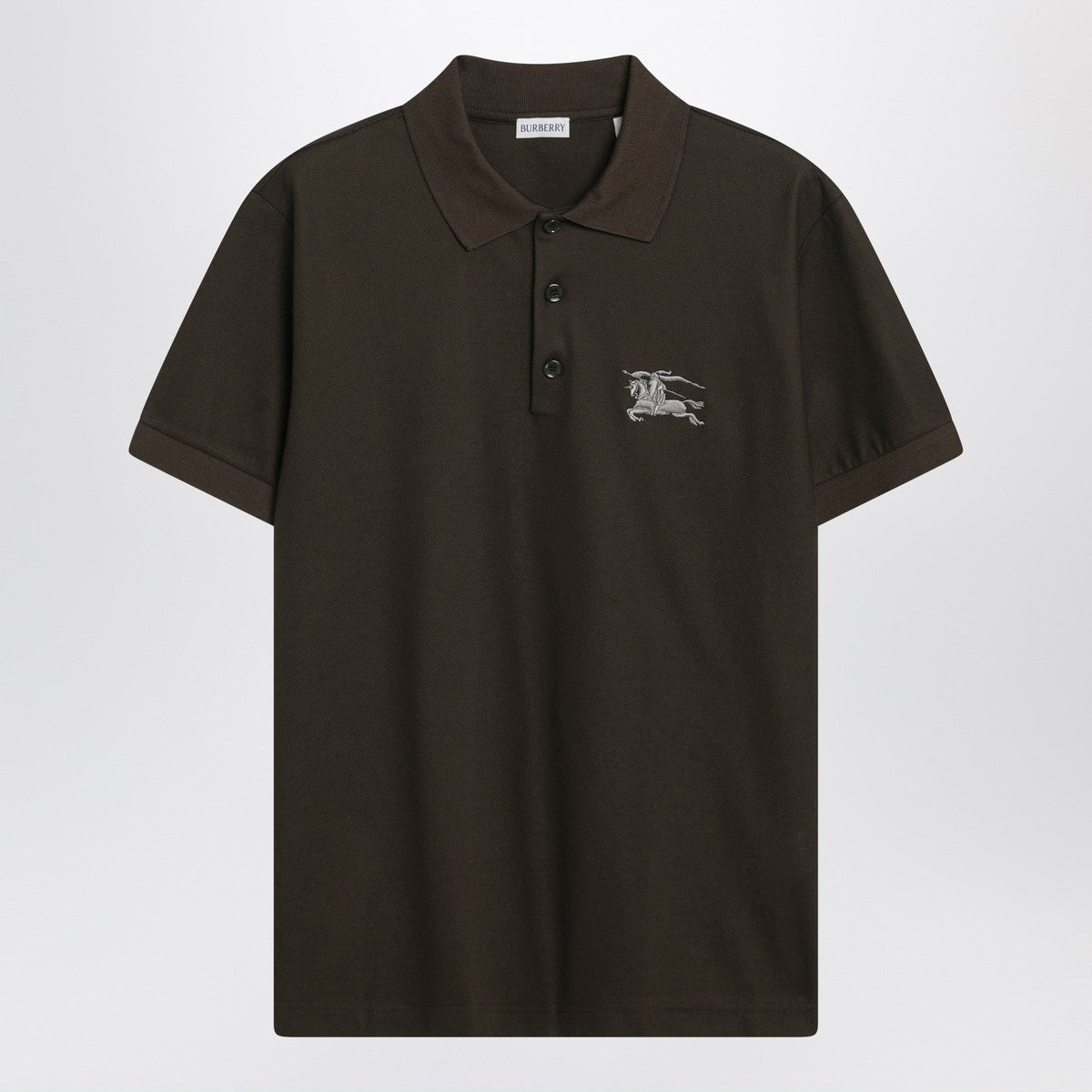 Burberry Dark green cotton polo shirt with EKD