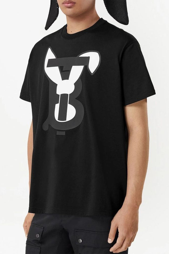 Burberry Elegant Contrasting Print Cotton T-Shirt