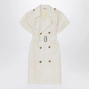 Burberry Ivory trench dress in viscose