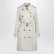 Burberry Kensington mid-length tropical gabardine trench coat, beige
