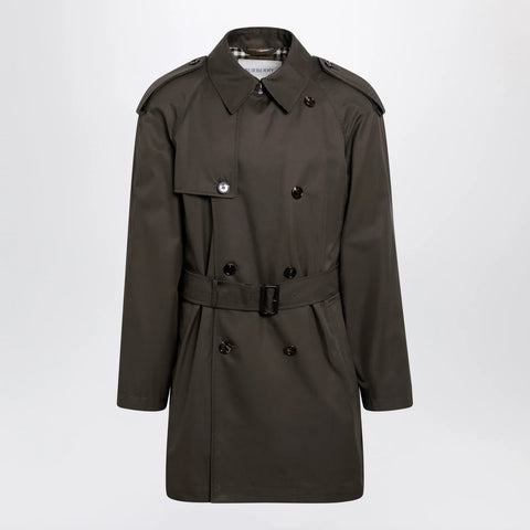 Burberry Leadenham mid-length gabardine trench coat in brown