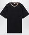 Burberry Navy T-shirt with Check trims