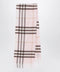 Burberry Pink cashmere scarf with a checked pattern