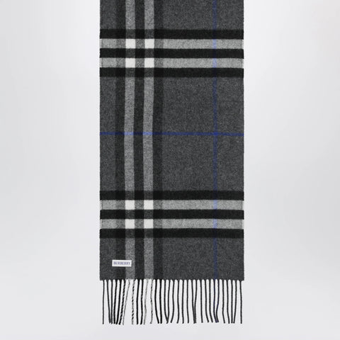 Burberry Reversible check cashmere scarf in grey
