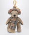 Burberry Thomas teddy bear charm in wool and cashmere, sand