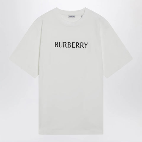Burberry White T-shirt with logo print