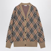 Burberry Wool and mohair blend check cardigan