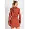 Butter 2 in 1 Longsleeves Romper with Hoodie DK Terracotta-Romper-Rae Mode-S-Urbanheer