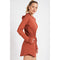 Butter 2 in 1 Longsleeves Romper with Hoodie DK Terracotta-Romper-Rae Mode-S-Urbanheer