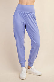Butter Jogger with Side Pockets Blue Hyacinth-Jogger-Rae Mode-S-Urbanheer